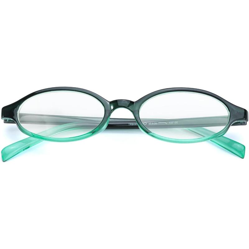 Fashion Fake Glasses Oval Y2k Eyewear Frame Blue Light Non Prescription Glasses for Women Clear Cosplay Glasses