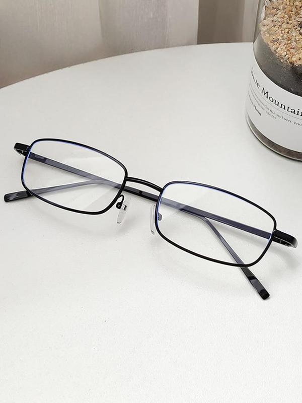 Simple Eyeglasses for Everyday Use, Basic Flat Frame Eyeglasses for Women & Men, Fashion Eyeglasses for Work, Daily Clothing Decor, for Student Daily Use