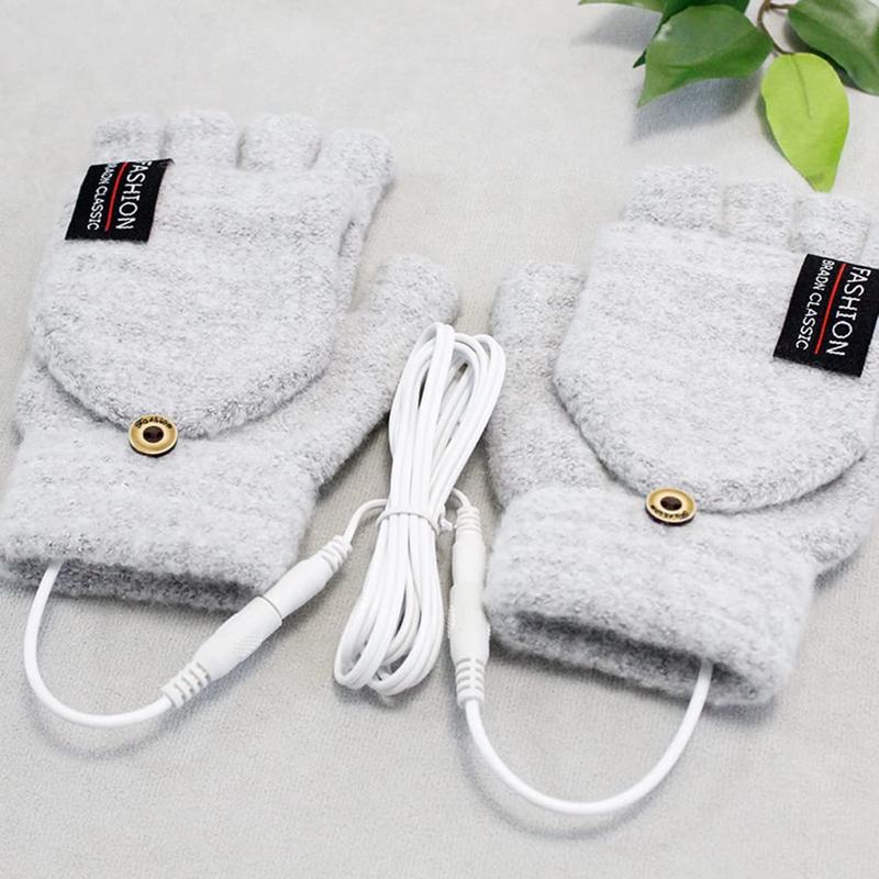 USB Heated Gloves for Women & Men, 1 Pair Winter Warm Hand Heating Gloves, Wear-resistant Portable Winter Warm Gloves for Skiing Riding Hiking, Gym Accessories