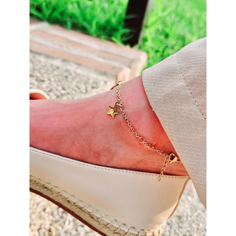 Moon and Star Anklet
