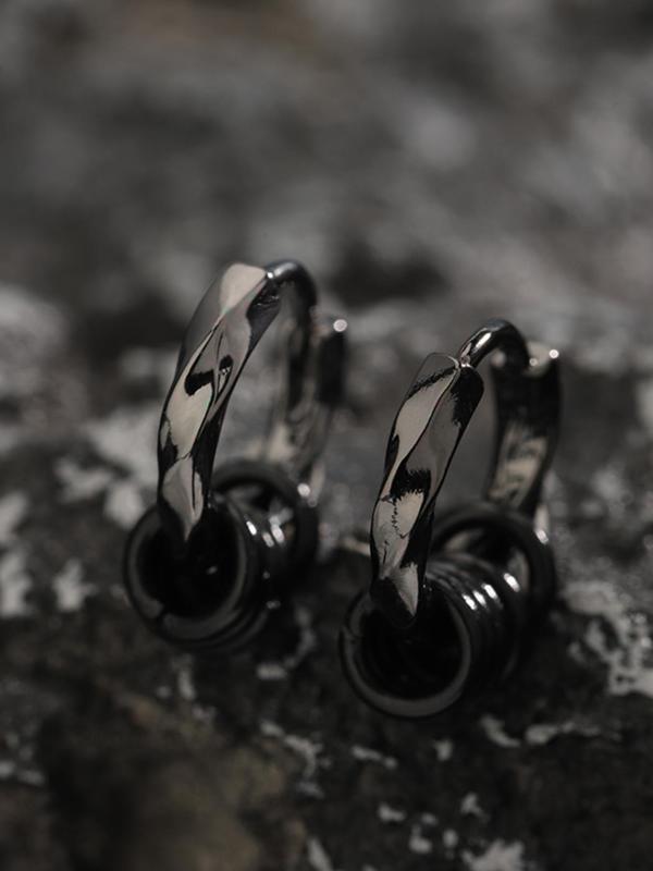 Unisex Simple Hoop Design Dangle Earrings, Simple Style Earrings for Party, Daily Clothing Decor, Trendy All-match & Exquisite Jewelry for Birthday Gift