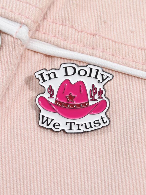 Letter & Hat Design Brooch,  Cute Clothes Brooch for Women & Men for Daily Clothing Decor, Trendy All-match & Exquisite Brooch for Birthday Gift