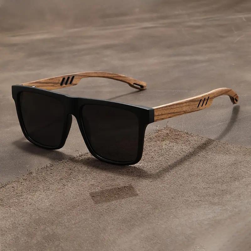 1pc Men's Retro Walnut Fashion Glasses, Ultra-Light Fashion Glasses For Men And Women, Polarized Exquisite Fashion Fashion Glasses