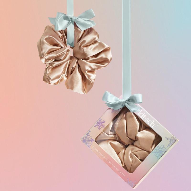 Cloud 9 Satin Scrunchie in Champagne Color