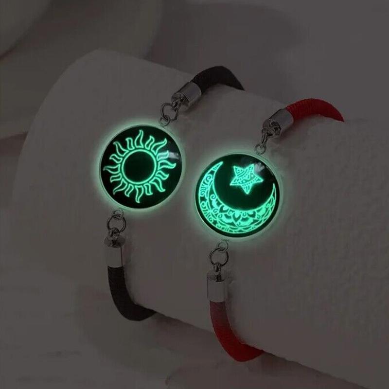 Sun and Moon Lovers Luminous Couple Bracelet