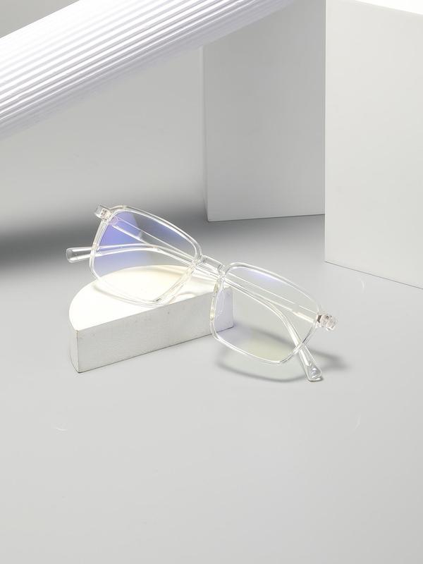 Simple Clear Square Frame Eyeglasses, Basic Fashion Eyeglasses for Women & Men, Fashion Eyeglasses for Work, Daily Clothing Decor, for Student Daily