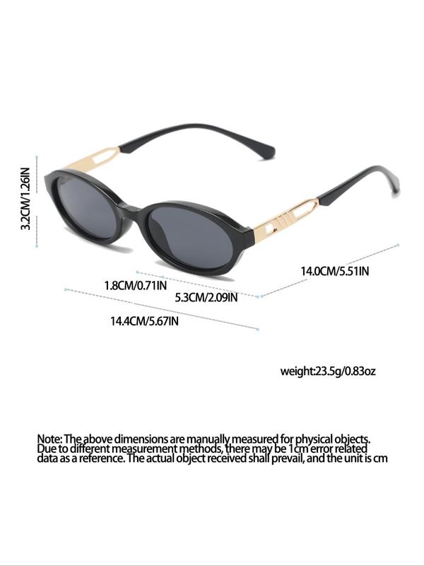 Vintage Oval Frame Sunglasses, Fashionable Sunglasses for Everyday Use, Versatile Accessories for Outdoor Activities