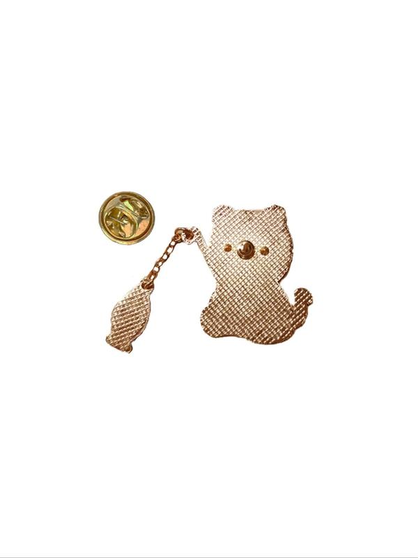 Cute Cartoon Fishing Cat Design Brooch Pin, Clothes Accessories for Women & Men, Kawaii Enamel Pin Suitable for Bag, Backpack, Scarf, Fixed Buckle Alloy Jewelry for Gift