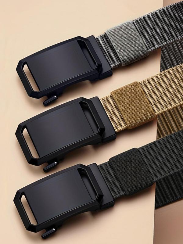 Men's Minimalist Casual Plain Tape Belt, Fashion Belt for Party, Daily Clothing Decor, Trendy All-match & Exquisite Belt for Birthday Gift