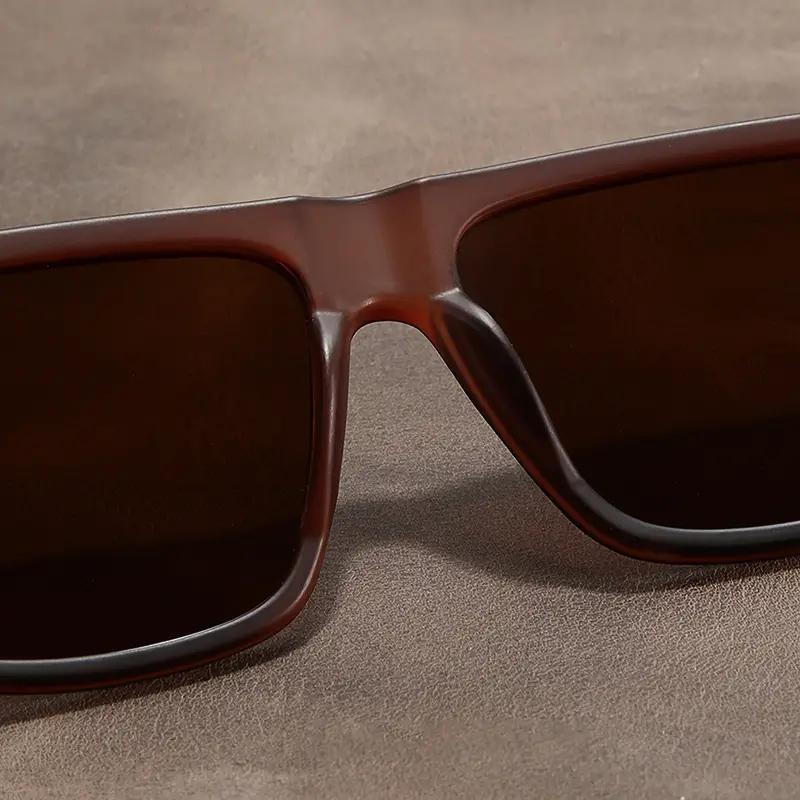 1pc Men's Retro Walnut Fashion Glasses, Ultra-Light Fashion Glasses For Men And Women, Polarized Exquisite Fashion Fashion Glasses