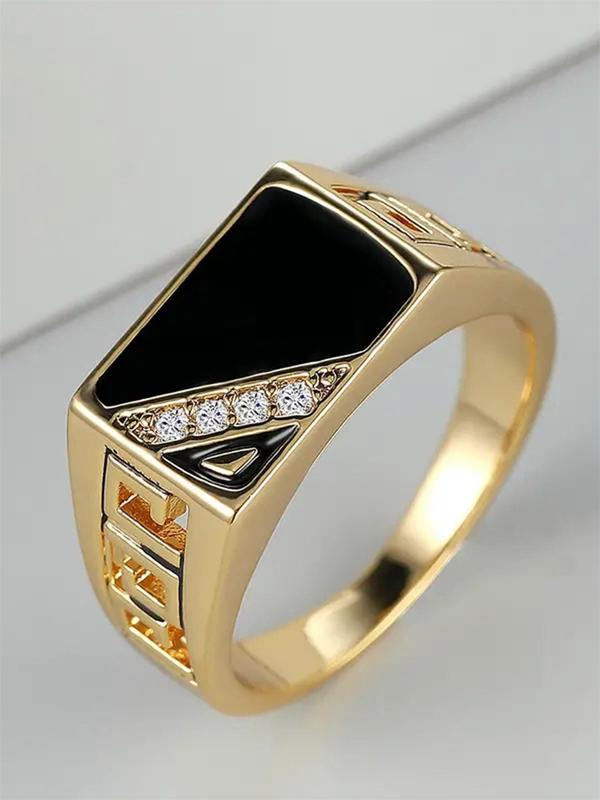 Fashion Rhinestone Decorated Ring, 2024 New Style Jewelry for Party, Daily Clothing Decor, Trendy All-match & Exquisite Cool Female Accessories for Birthday Gift