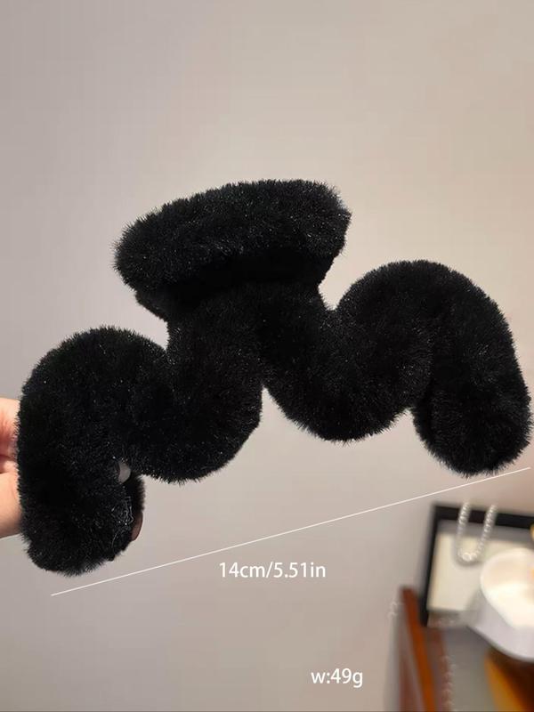 Cute Plush Hair Claw, Fashionable Hair Accessories for Women & Girls, Minimalist Headwear Suitable for Thick Hair, Fashion Hair Accessories for Party, Daily Clothing Decor