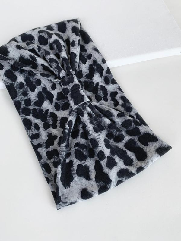 Leopard Print Hair Band, High Stretch Leopard Pattern Hair Band for Gym Workout, Women's Fashion Hair Accessories for All Seasons