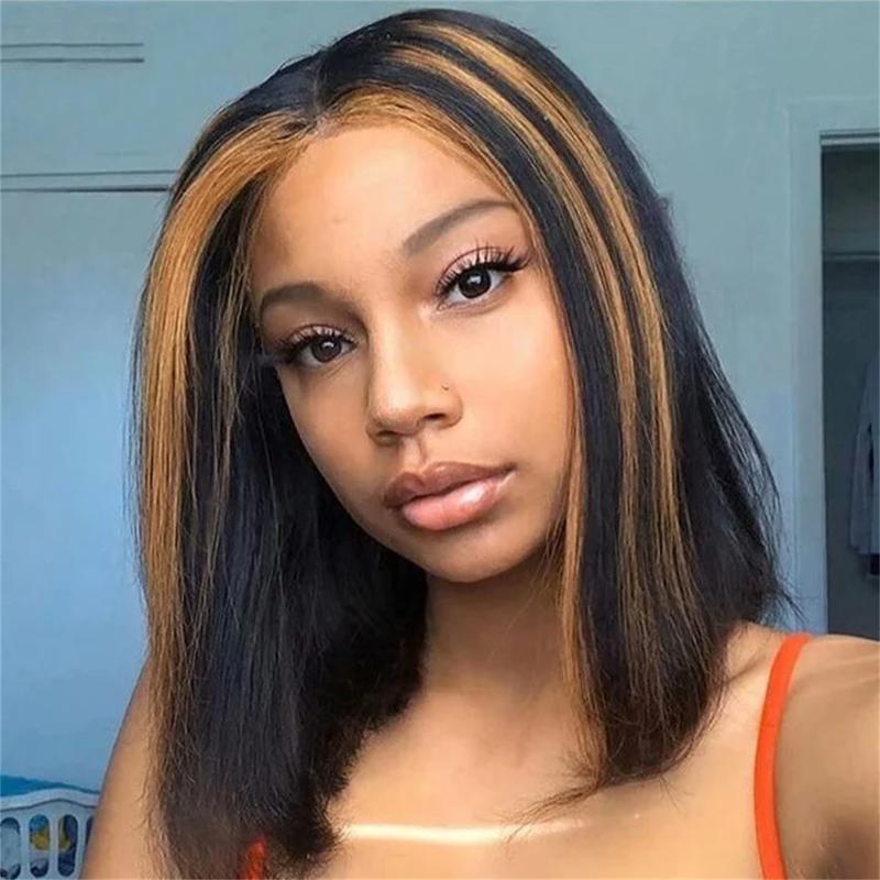 Megalook 12A Bob Wig Human Hair Minimalist Glueless Wig Pre Cut Lace 6x5 HD Closure Wig Real Pre Plucked Straight Short Bob Wigs Bleached Tiny Knots