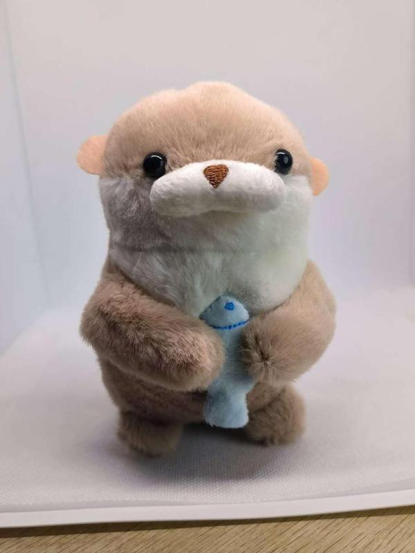 Cute Cartoon Otter Design Plush Keychain, Animal Shaped Plush Keychain for Women & Men, Fashion Accessories for Daily Use