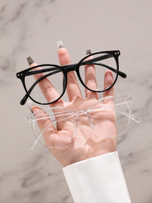 Women's Fashionable Tortoise Square Frame Eyeglasses, Trendy Casual Eyeglasses for Everyday Use, Fashion Accessories for Outdoor Activities