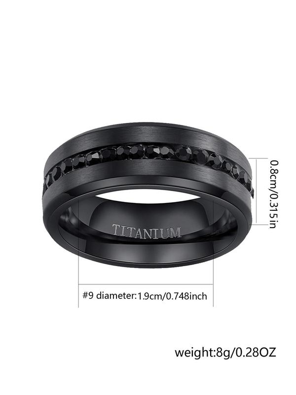 Men's Fashion Simple Plain Color Ring, Casual Wide Ring, Engagement Wedding Anniversary Birthday Gift