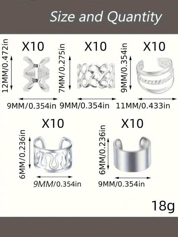 Geometric Hollow Out Design Hair Clip, 50pcs Fashion Hair Accessories for Women & Girls, Party, Daily Clothing Decor, Exquisite Hair Accessories for Daily Wear