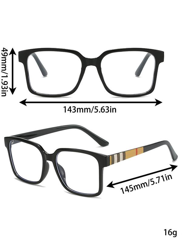Vintage Square Frame Eyeglasses, Fashion Clear Lens Eyewear for Women & Girls, Fashion Eyeglasses for Work, Daily Clothing Decor, Perfect for Student Daily Use