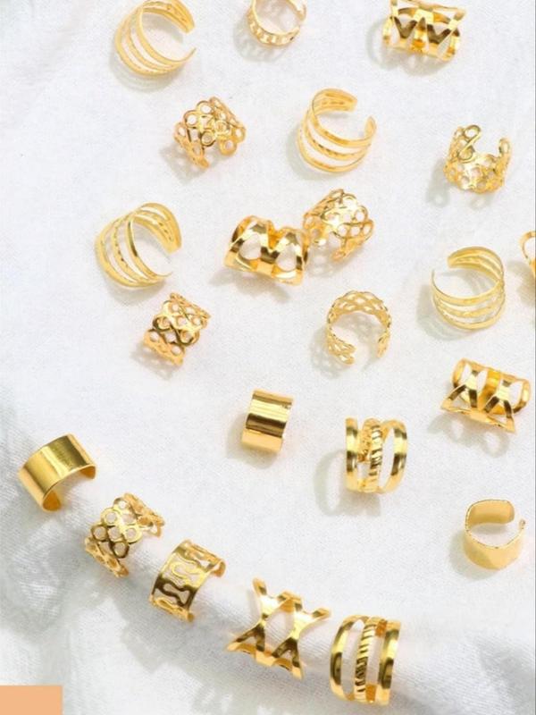 Geometric Hollow Out Design Hair Clip, 50pcs Fashion Hair Accessories for Women & Girls, Party, Daily Clothing Decor, Exquisite Hair Accessories for Daily Wear