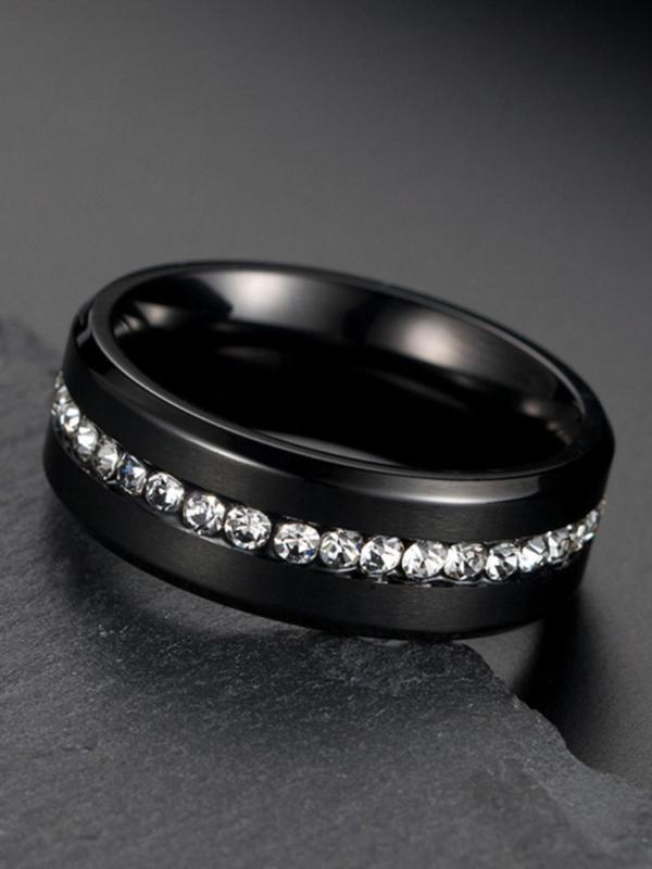 Men's Fashion Simple Plain Color Ring, Casual Wide Ring, Engagement Wedding Anniversary Birthday Gift