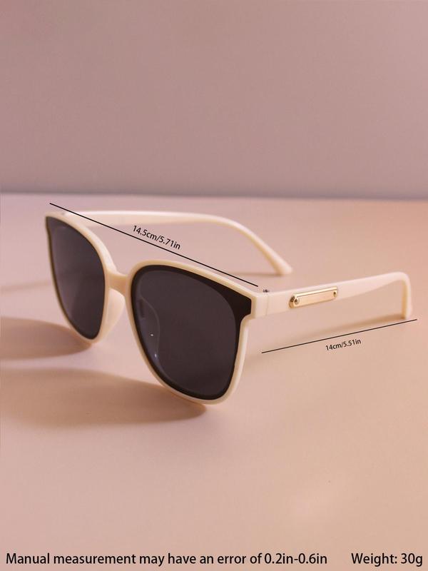 Unisex Vintage Square Frame Sunglasses (5 Pairs), Trendy Sunglasses for Everyday Use, Fashion Accessories for Outdoor Activities