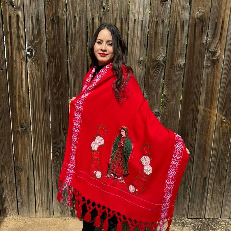 Virgencita shawl  throw blanket