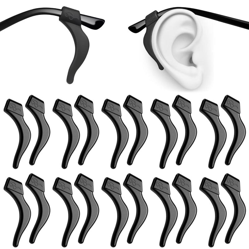 10 Pairs Soft Silicone Non-Slip Eyeglass Ear Hooks for Glasses, Sunglasses, and Reading Glasses Silicone Eyeglass