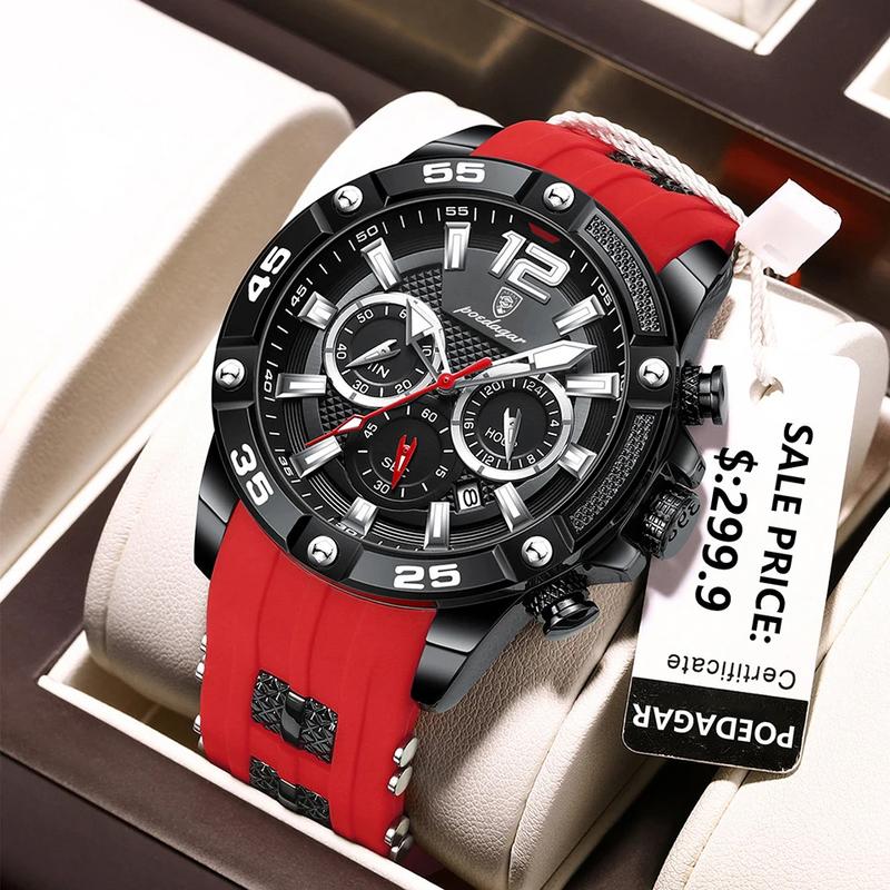 POEDAGAR Fashion Men Watch Luxury Waterproof Luminous Chronograph Date Man Wristwatch Quartz Men's Watches High Quality Clock