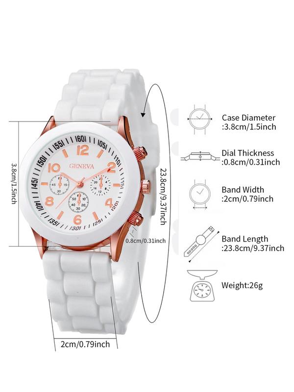 Women's Elegant Round Dial Quartz Watch (2pcs set), Exquisite Trendy Wristwatch, Fashionable Watch Set As Gift for Women without Box