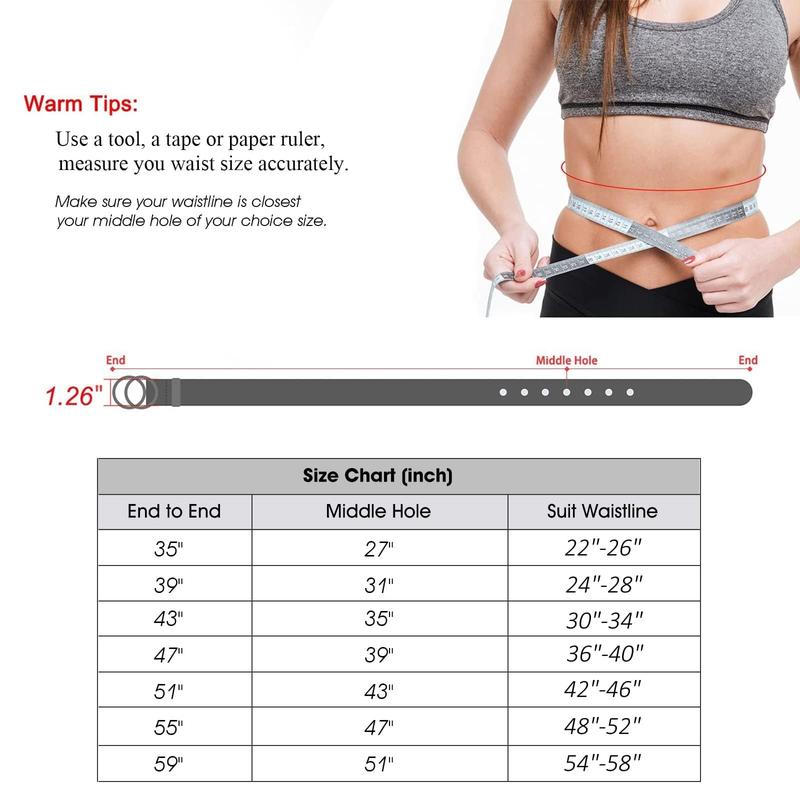JASGOOD Women Leather Belt Fashion Soft  Faux Leather Waist Belts For Jeans Dress with Double O-Ring Buckle