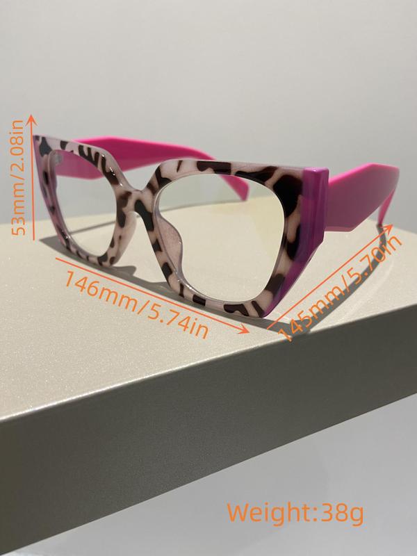 Simple Eyeglasses for Everyday Use As Perfect Gift for Girlfriend and Boyfriend, Summer Colorblock Cat Eye Frame Fashion Eyewear