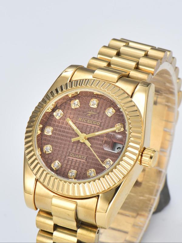 Women's Elegant Rhinestone Decorated Quartz Watch, Exquisite Trendy Wristwatch, Fashionable Watch for Women As Gift with Box