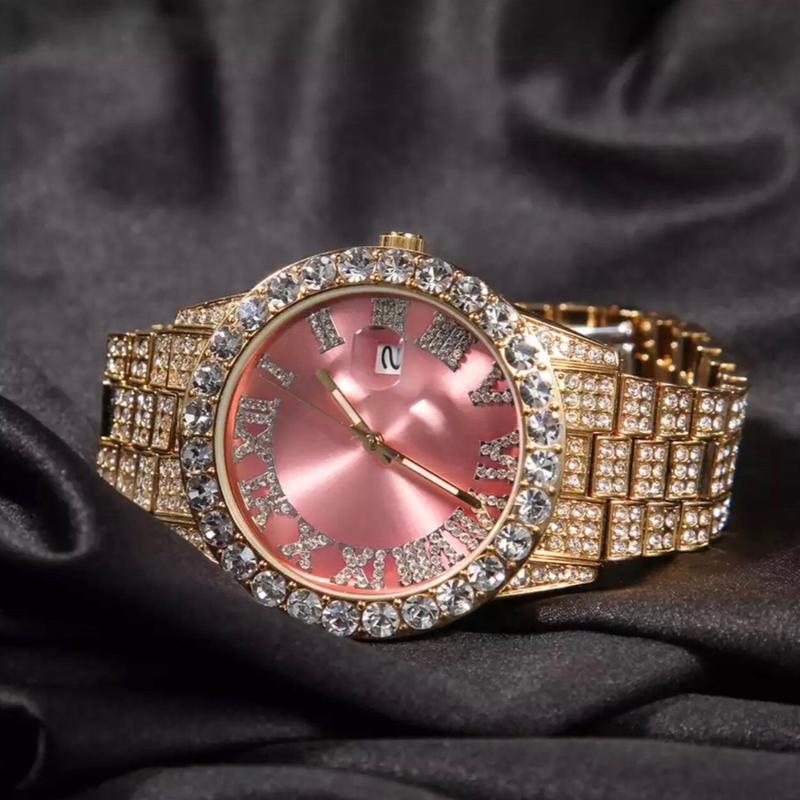 Gold pink watch