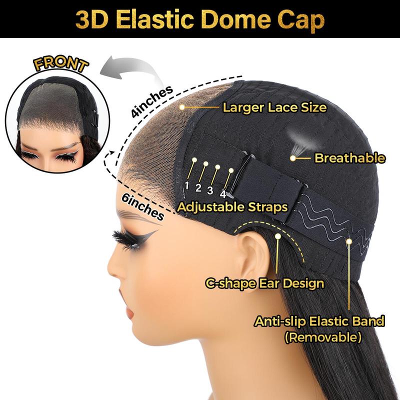 OQ HAIR Kinky Curly Wear and Go Glueless Human Hair Wigs Pre Bleached Pre-cut 4x6 HD Lace Front Wig Pre-plucked Natural Hairline