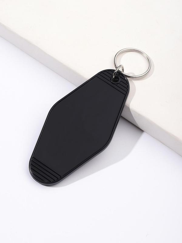 Fashion Letter Pattern Geometric Shaped Charm Keychain for Men & Women, Car Keyring, Fashion Accessory