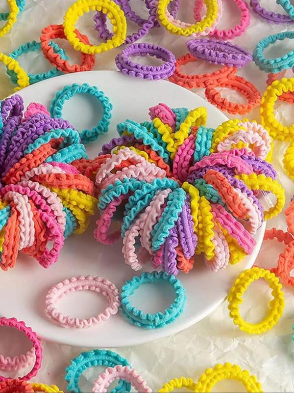 Solid Color Hair Tie, Casual Simple Hair Accessories for Women & Girls, Minimalist Headwear Suitable for Thick Hair