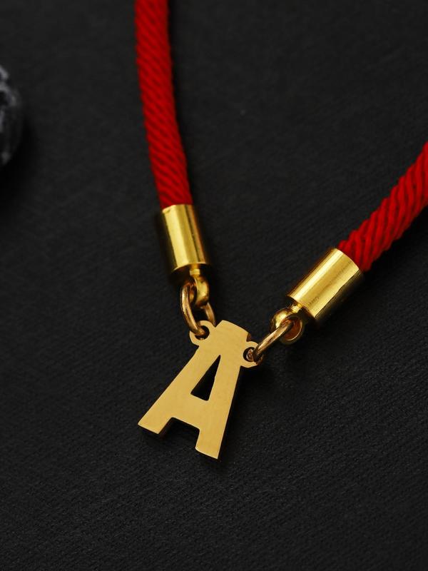 Fashion Alphabet Charm Bracelet, Stainless Steel Jewelry for Party, Daily Clothing Decor for Girl