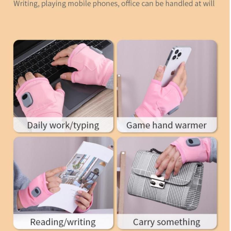 USB Rechargeable Heated Gloves, 1 Pair Waterproof Windproof Gloves, Hand Warmer Gloves for Outdoor Sports, Christmas Gift