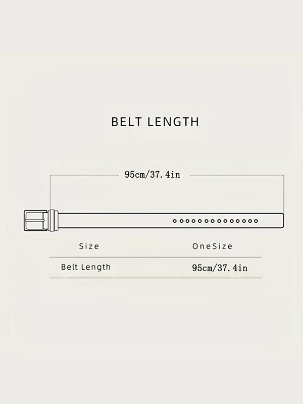 Women's Plain Buckle Belt, Casual Fashion Pu Leather Belt for Jeans & Skirt Shorts, Fashion Belt for Party, Daily Clothing Decor, Trendy All-match & Exquisite Belt for Birthday Gift