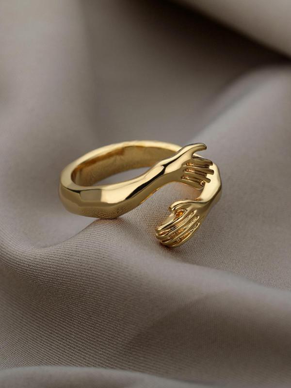 Creative Hand Design Cuff Ring, Fashion Accessories for Both Men & Women for Party, Daily Clothing Decor, Trendy All-match & Exquisite Jewelry for Birthday Gift