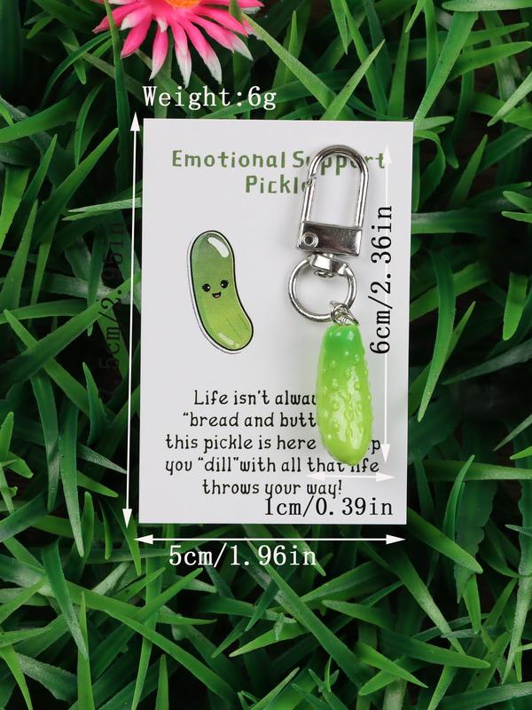 Cucumber Pickle Design Keychain, Cute Keychain for Women & Men, Fashion Accessories for Bag Decoration, Trendy All-match Keychain for Birthday Gift