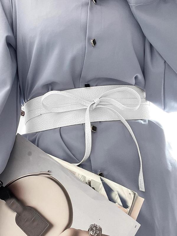 Women's Elegant Wide Belt, Trendy Minimalist Waistband for Jeans & Short Skirt, Fashion Accessories for Party & Daily Clothing Decor