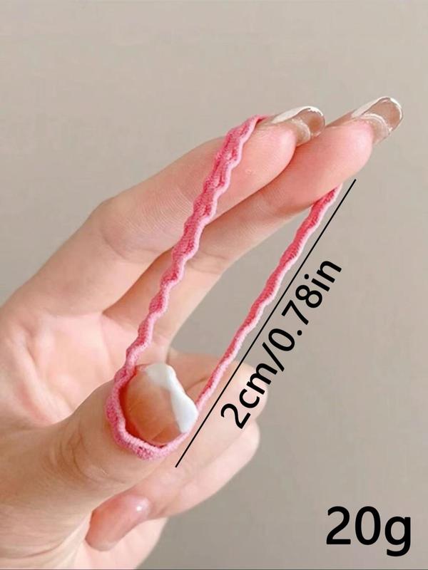 Solid Color Hair Tie, Casual Simple Hair Accessories for Women & Girls, Minimalist Headwear Suitable for Thick Hair