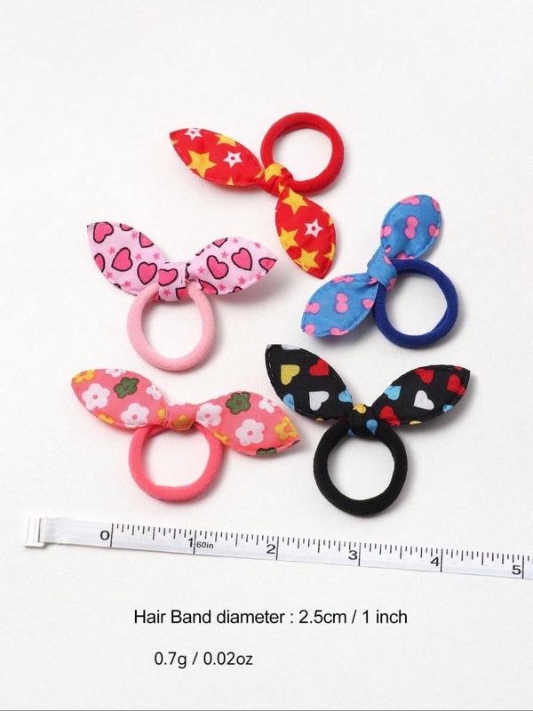Random Color Cute Bowknot Design Hair Ties, 30pcs Colorful Ponytail Holders for Women & Girls, Fashion Hair Accessories for Party, Daily Hairstyle Decor
