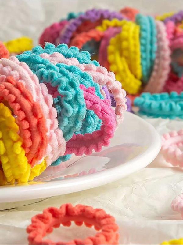 Solid Color Hair Tie, Casual Simple Hair Accessories for Women & Girls, Minimalist Headwear Suitable for Thick Hair