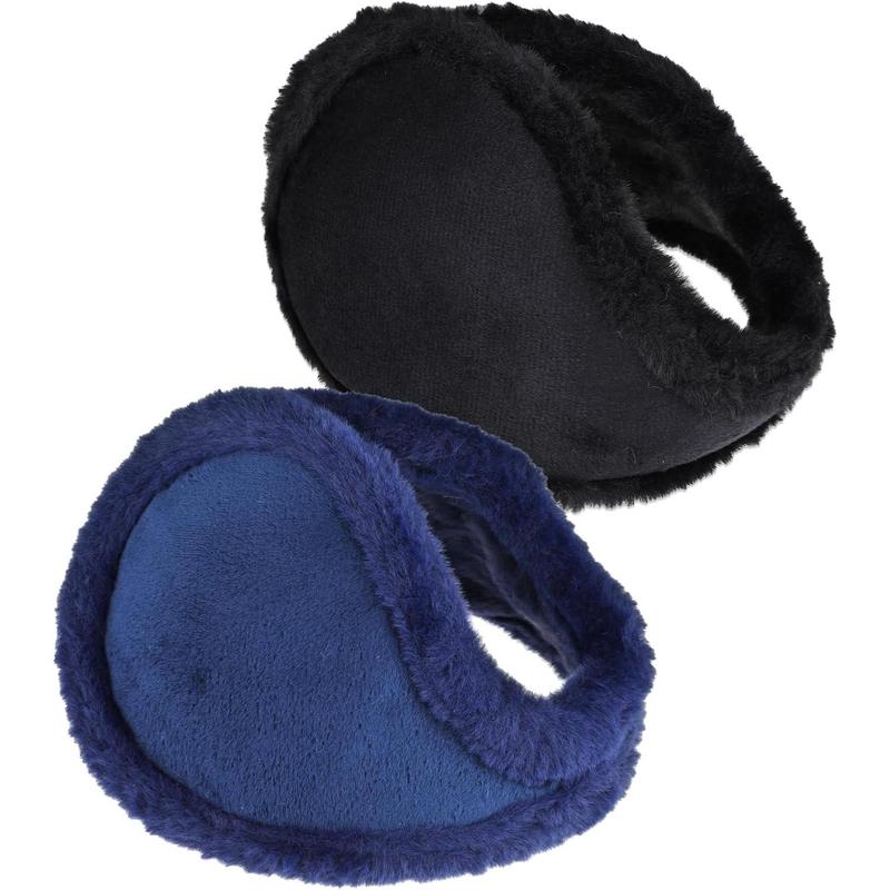 2Pcs Ear Muffs for Winter Fleece Earmuffs Winter Ear Warmers for Women Men Plush Earmuffs Ear Covers for Cold Weather