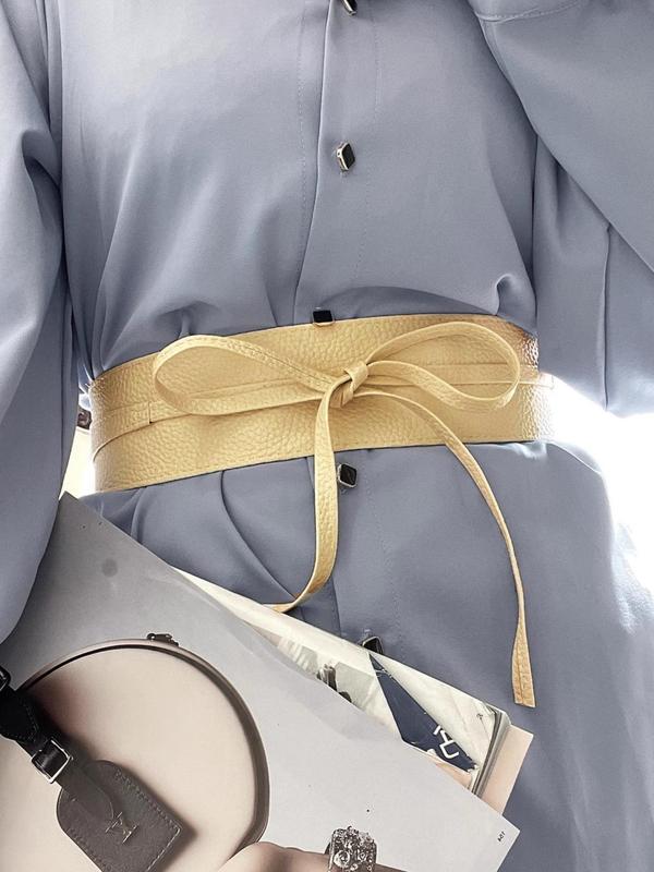 Women's Elegant Wide Belt, Trendy Minimalist Waistband for Jeans & Short Skirt, Fashion Accessories for Party & Daily Clothing Decor