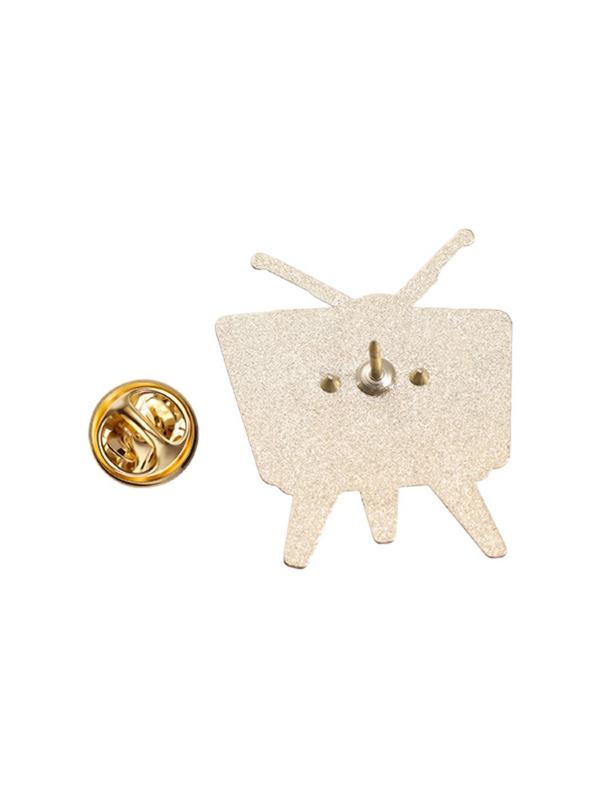 Vintage Tv Shaped Brooch, Enamel Pin Suitable for Backpacks, Jeans, Scarves, Hats Decoration,  Trendy All-match & Exquisite Brooch for Birthday Gift