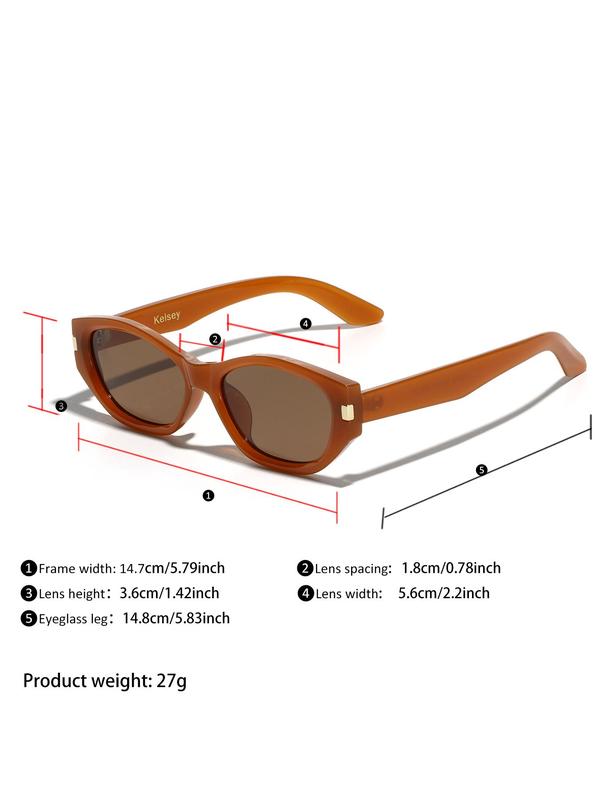 Vintage Geometry Frame Sunglasses, 2024 New Style Trendy Casual Sun Protection Sunglasses for Women, Fashion Accessories for Everyday Use and Outdoor Activities